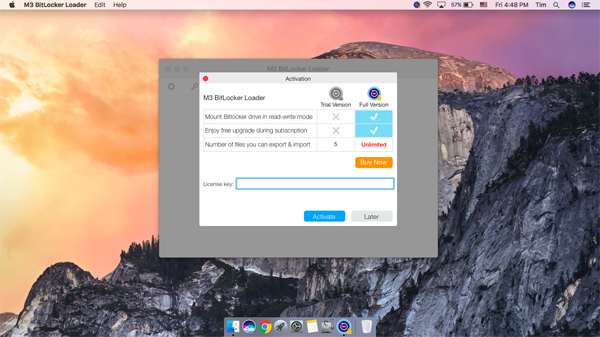 Activate M3 BitLocker Loader for Mac