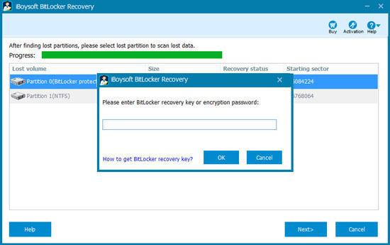 Unlock BitLocker partition