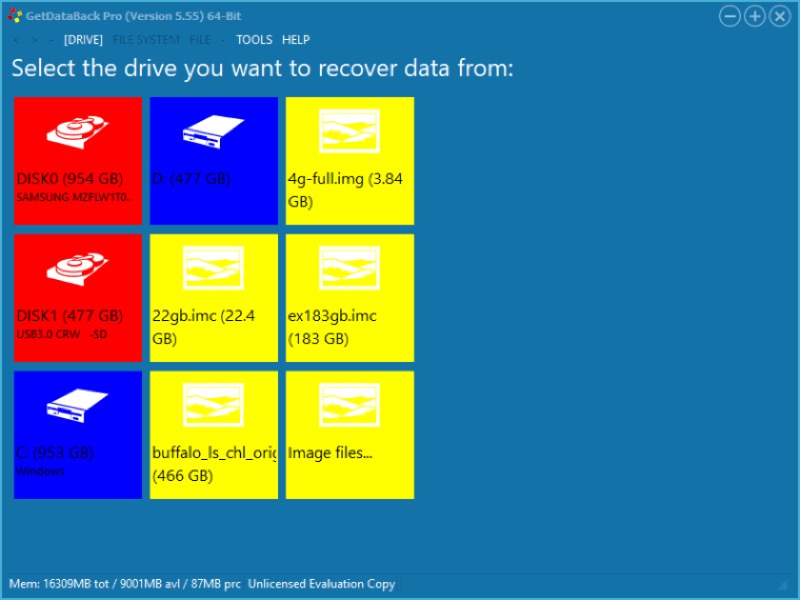 Runtime GetDataBack data recovery software