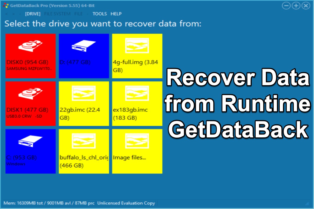 GetDataBack BitLocker data recovery