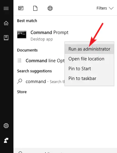 Run Command Prompt as an administrator