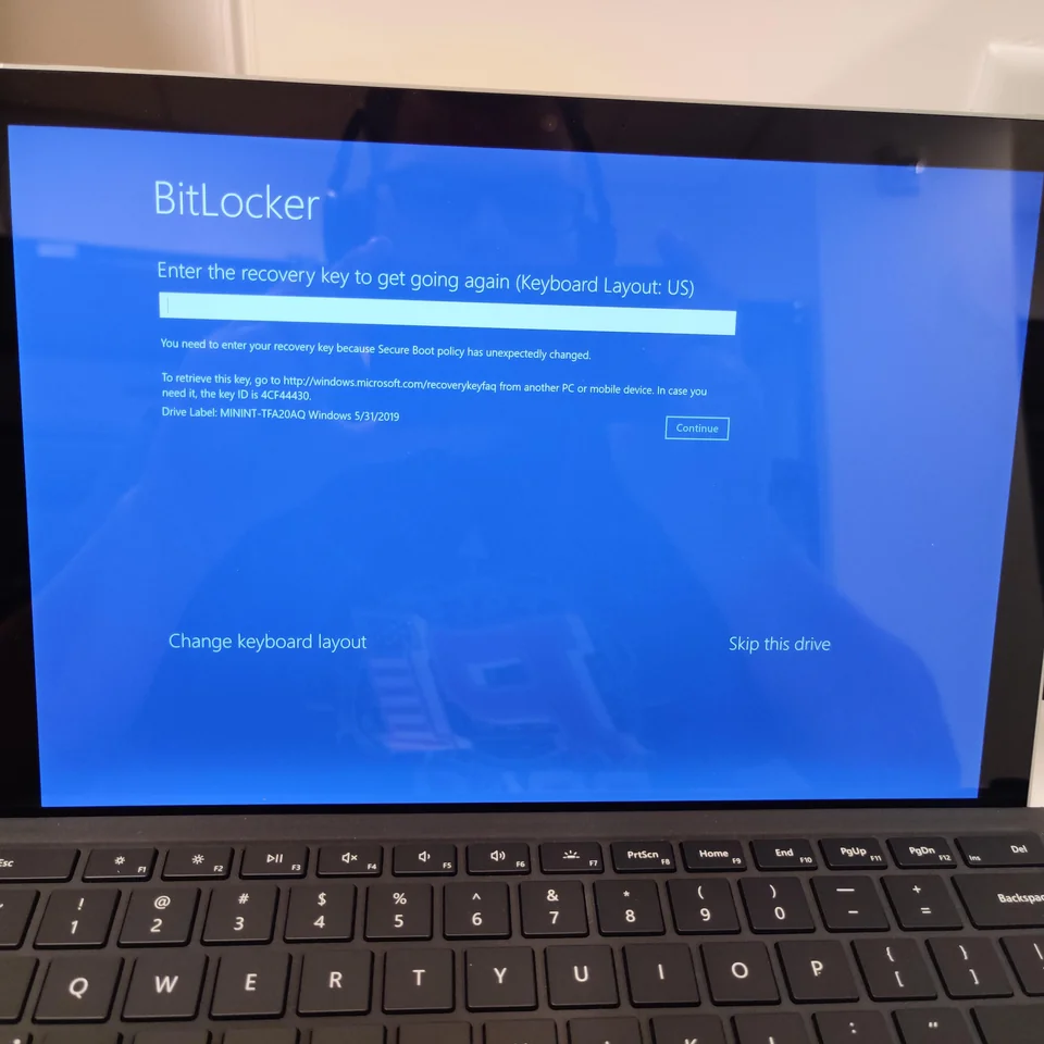 Skip BitLocker Recovery screen