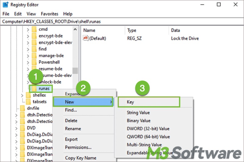 create command key in registry editor