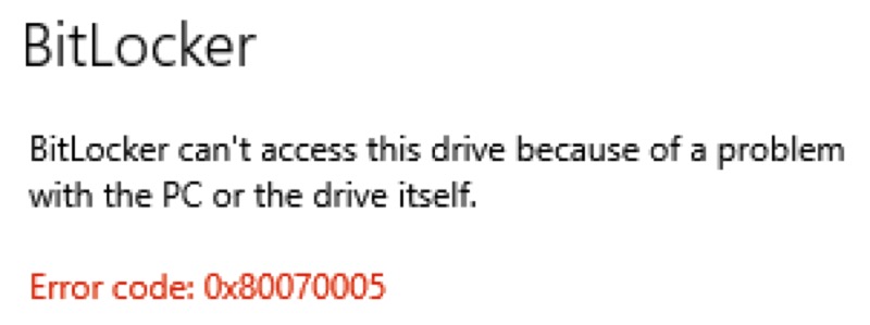 BitLocker can