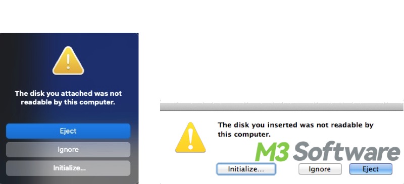 unreadable external hard drive