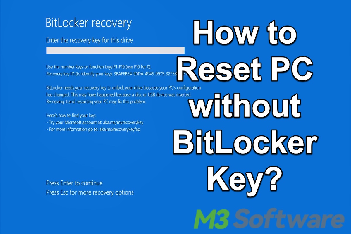 how to reset PC without BitLocker key