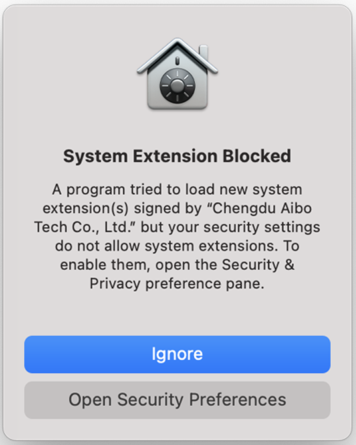 System Extension Blocked on Mac