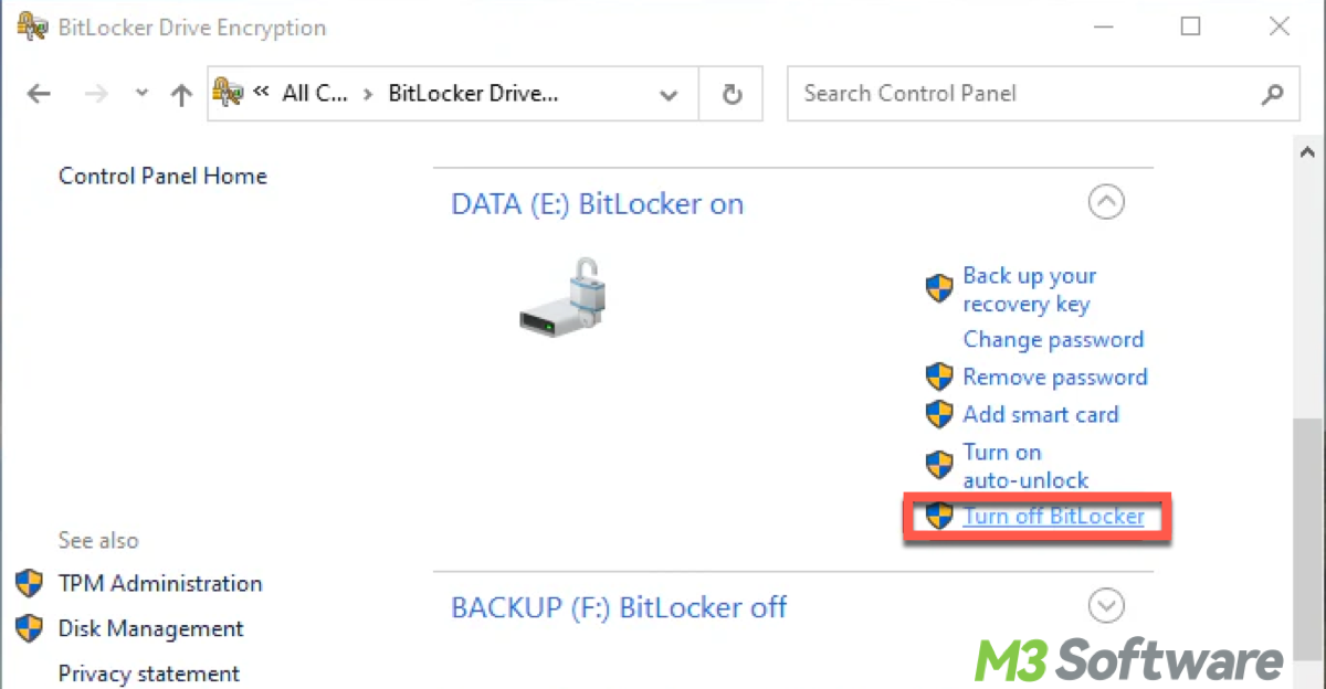 Suspend BitLocker