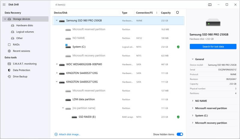 Disk Drill data recovery software