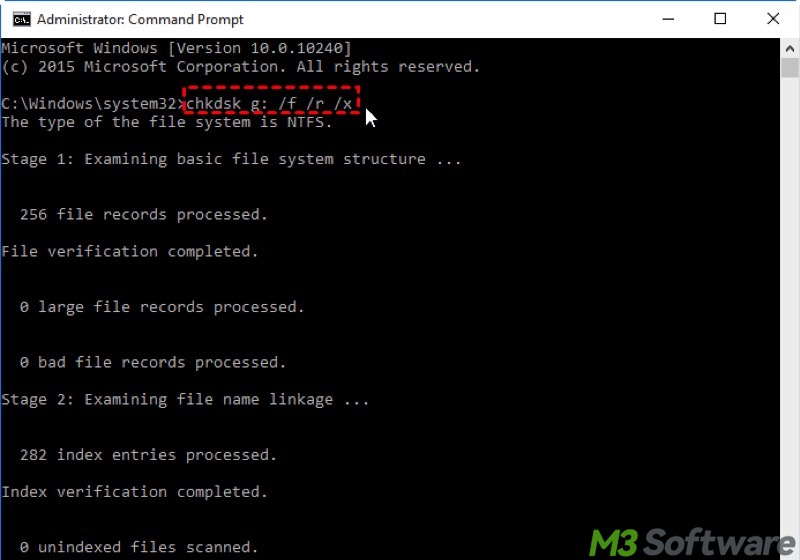 CHKDSK scan