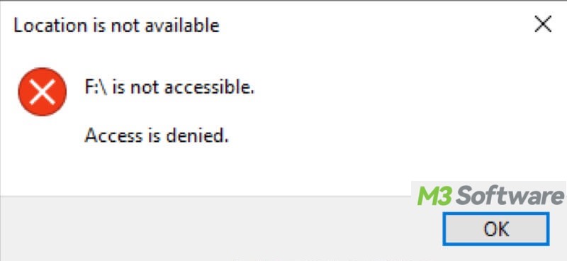 drive is not accessible access is denied