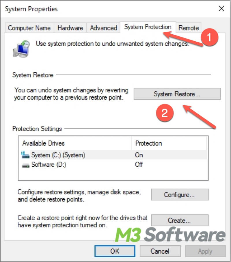 run system restore in safe mode on Windows