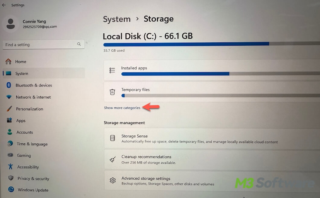 C drive storage usage check
