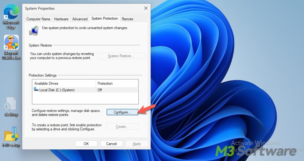 click Configure in System Properties