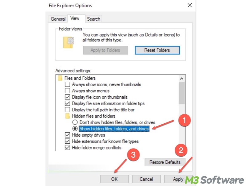 show hidden drive in File Explorer