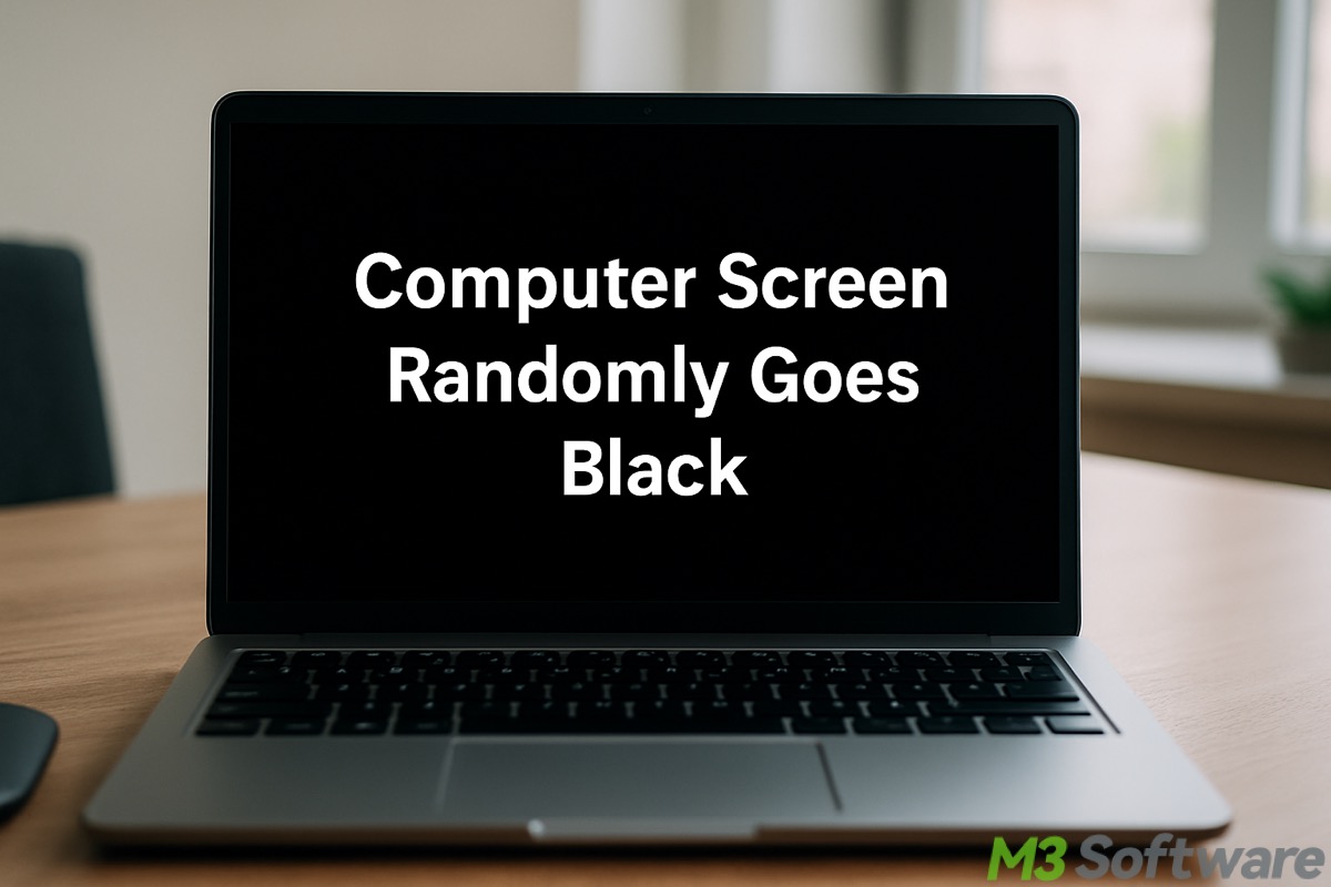 computer screen randomly goes black
