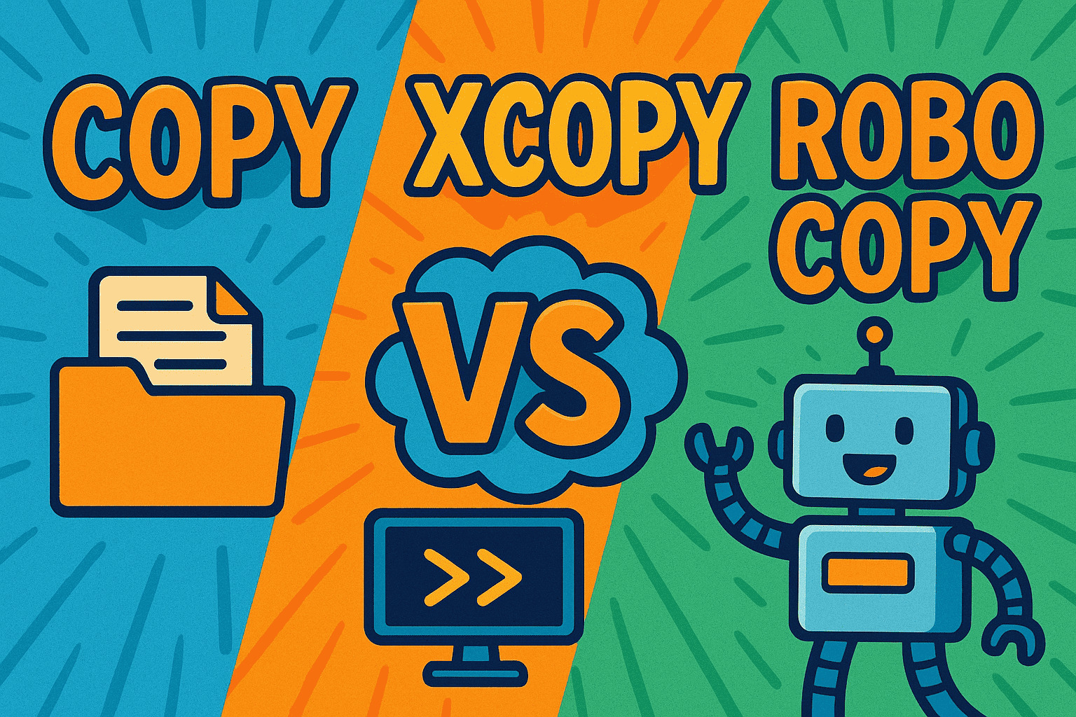 copy vs xcopy vs robocopy