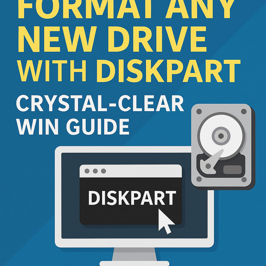 Format new drive with DiskPart in Windows