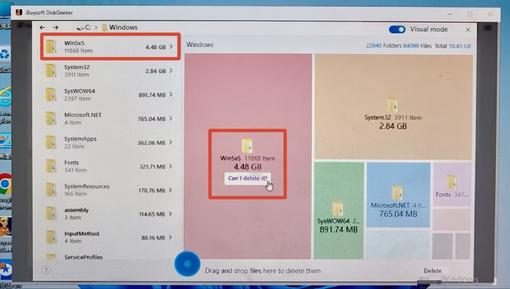 iBoysoft DiskGeeker analyzes other folders and offers AI cleanup recommendations