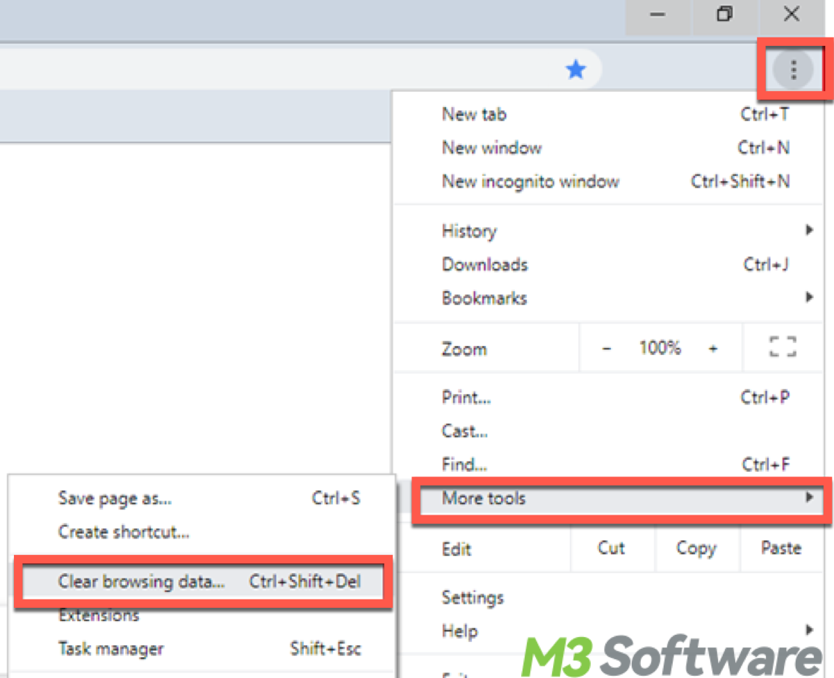 clear Chrome cache
