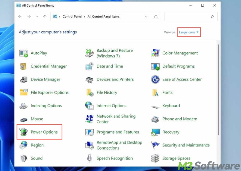 Control Panel in Windows 11