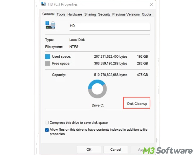 disk cleanup in Windows 11