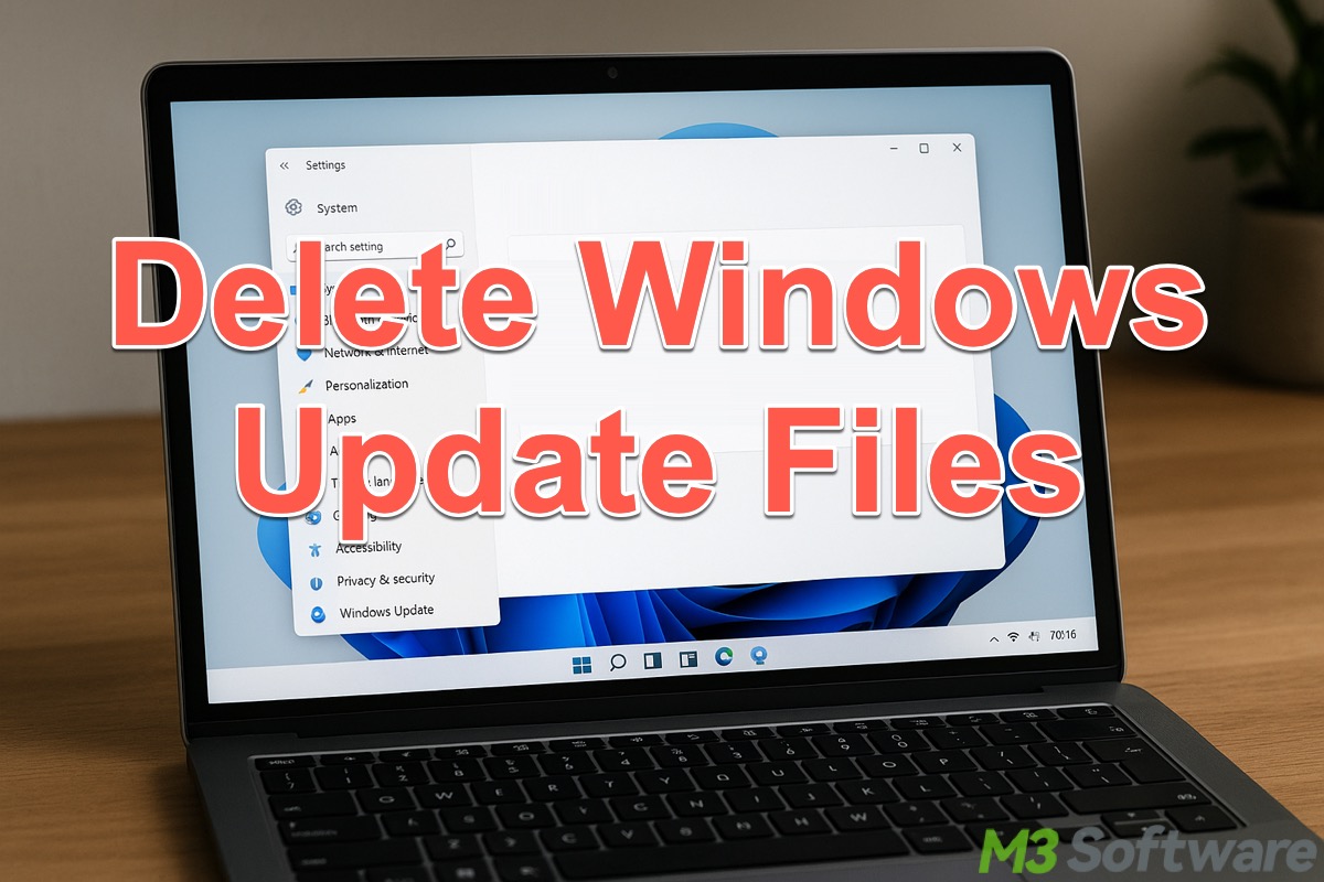 delete Windows update files