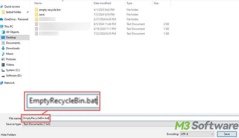 empty Recycle Bin through batch file on Windows 10