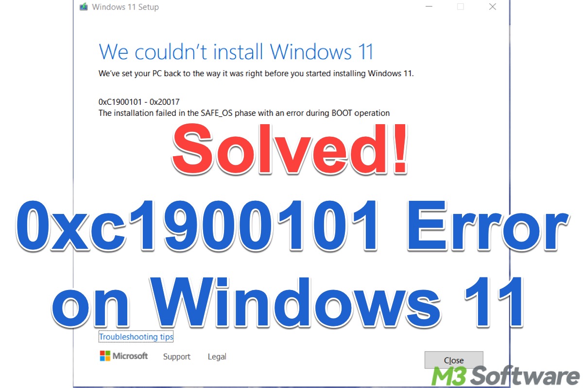 0xc1900101 error on Windows 11