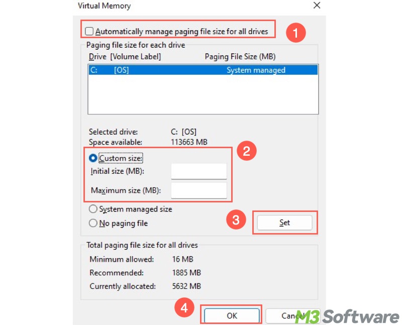 adjust virtual memory Windows 11