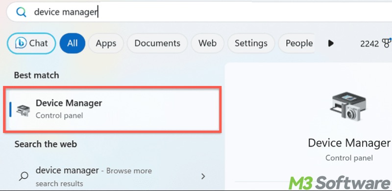 open Device Manager in Windows 11