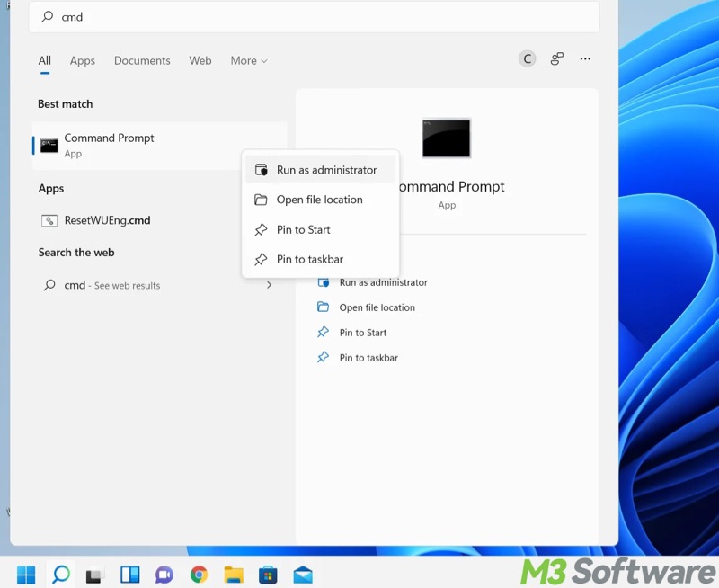 cmd run as administrator Windows 11