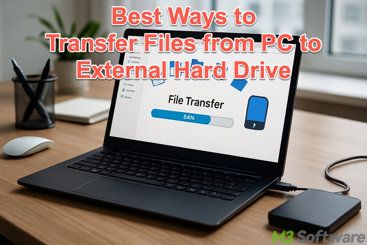 transfer files from PC to external hard drive