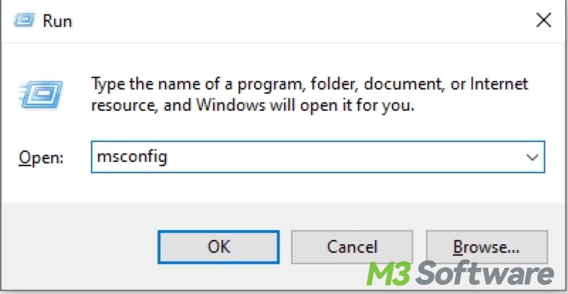 run msconfig in the run dialog box