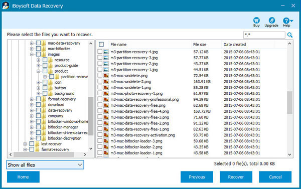 Last step to recover files in software