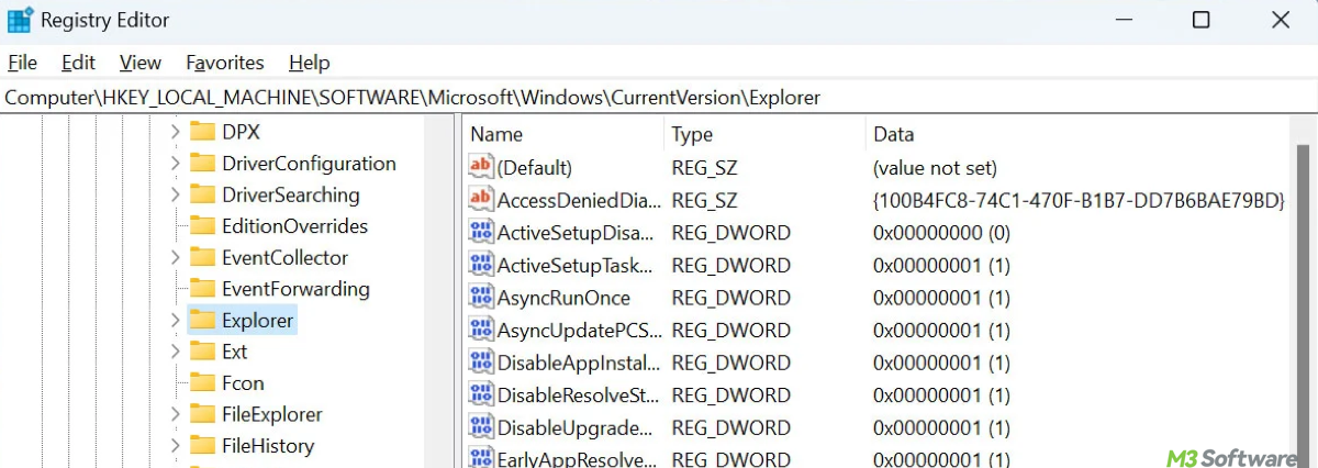 Registry Editor