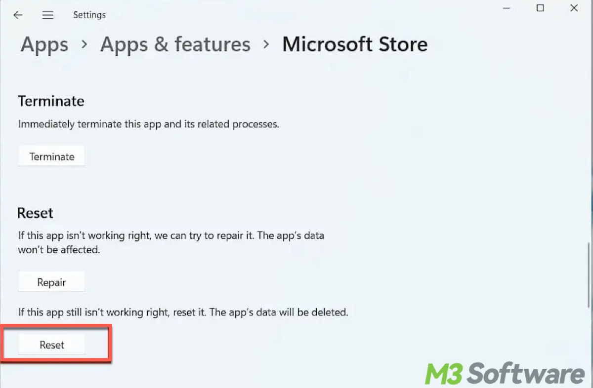 use Settings to clear cache