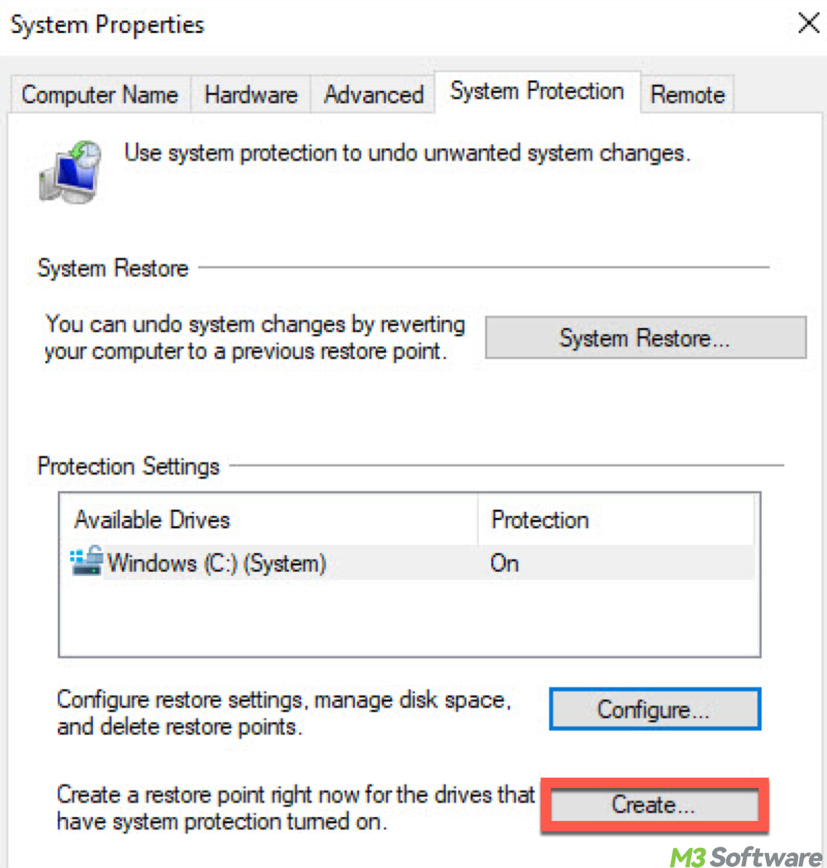 How to create a restore point in Windows 11 or 10