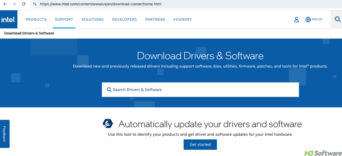 Update driver via official manufacturer