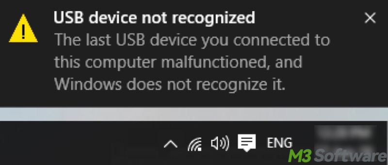 USB device not recognized