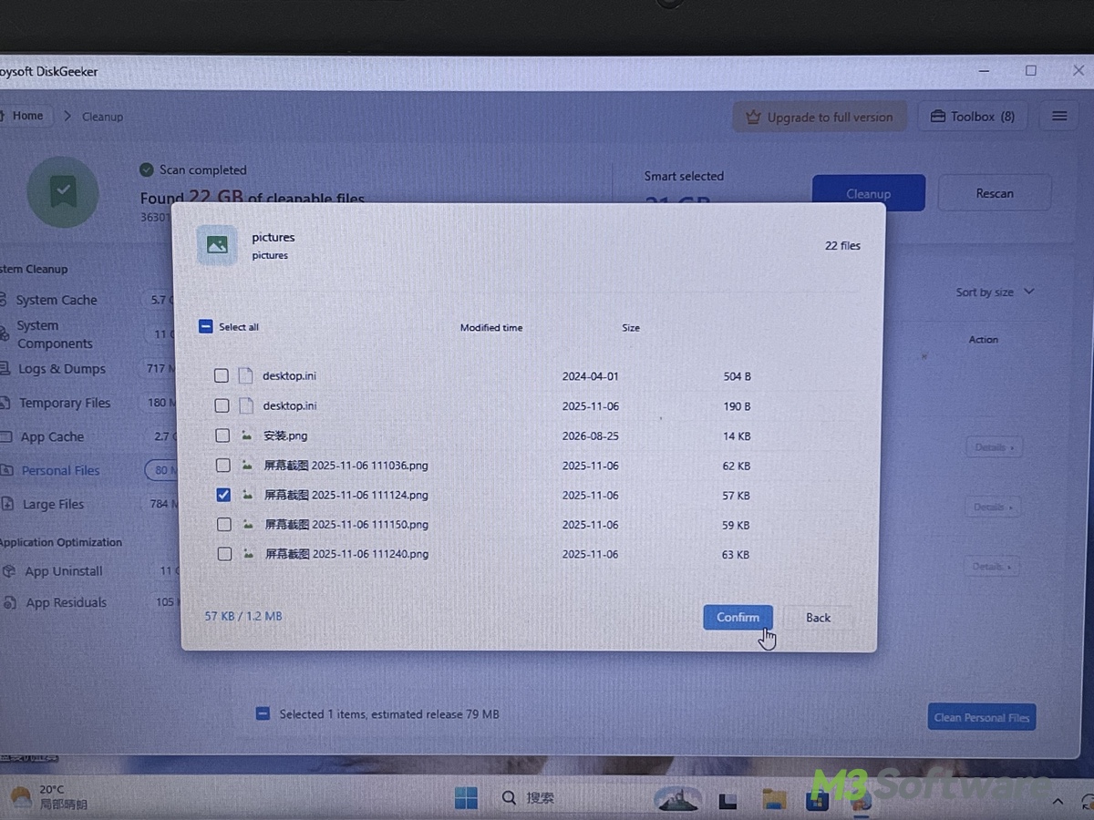 Add files to be deleted