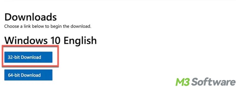 32 bit Windows 10 ISO download