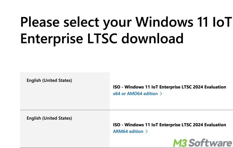 Windows 11 ISO download for IoT enterprise LTSC