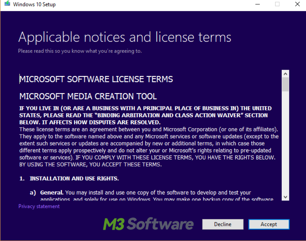 On screen instructions to upgrade to Windows 10