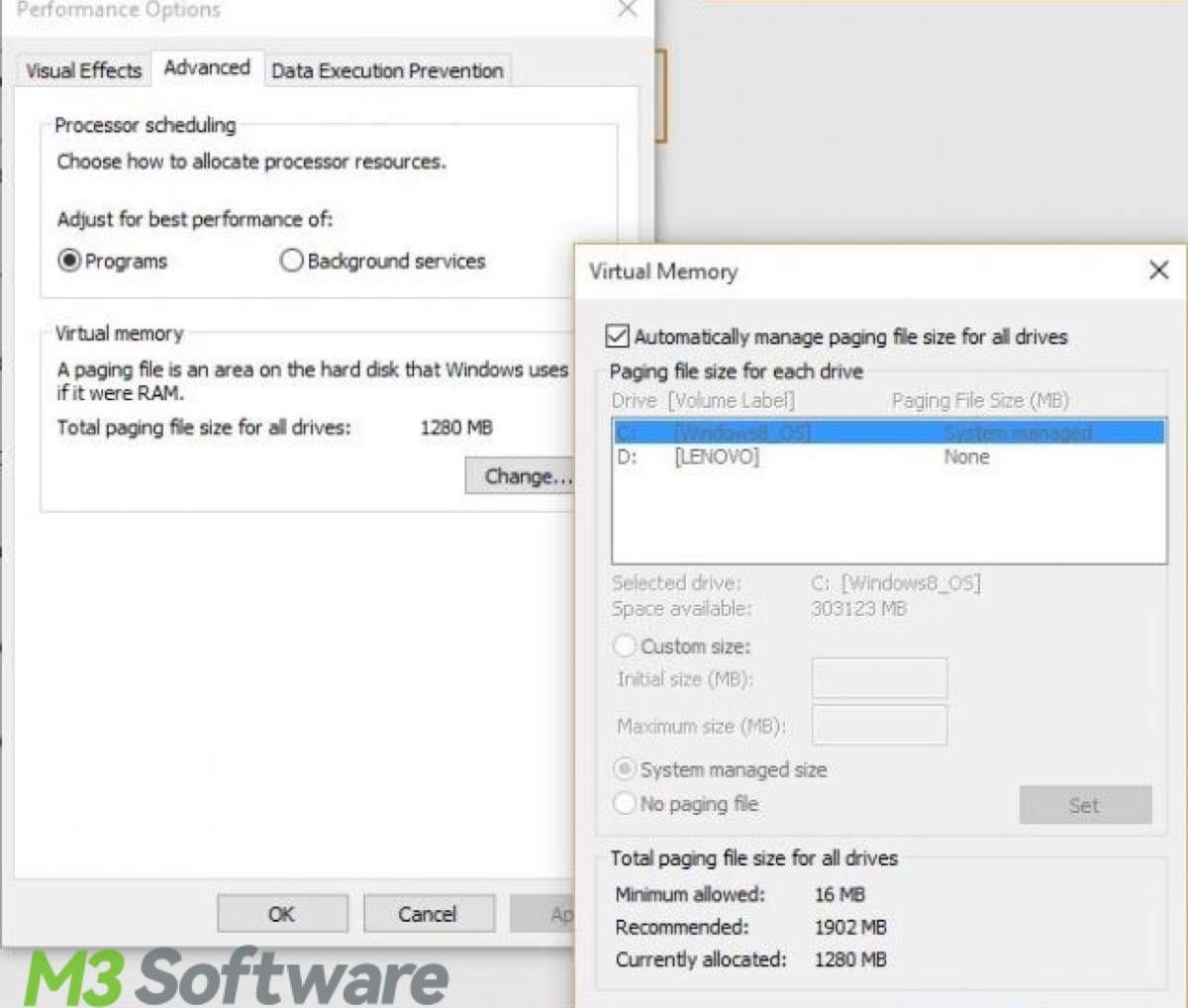 Virtual Memory in Windows 10