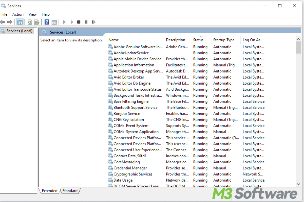 Windows Service in Windows 10