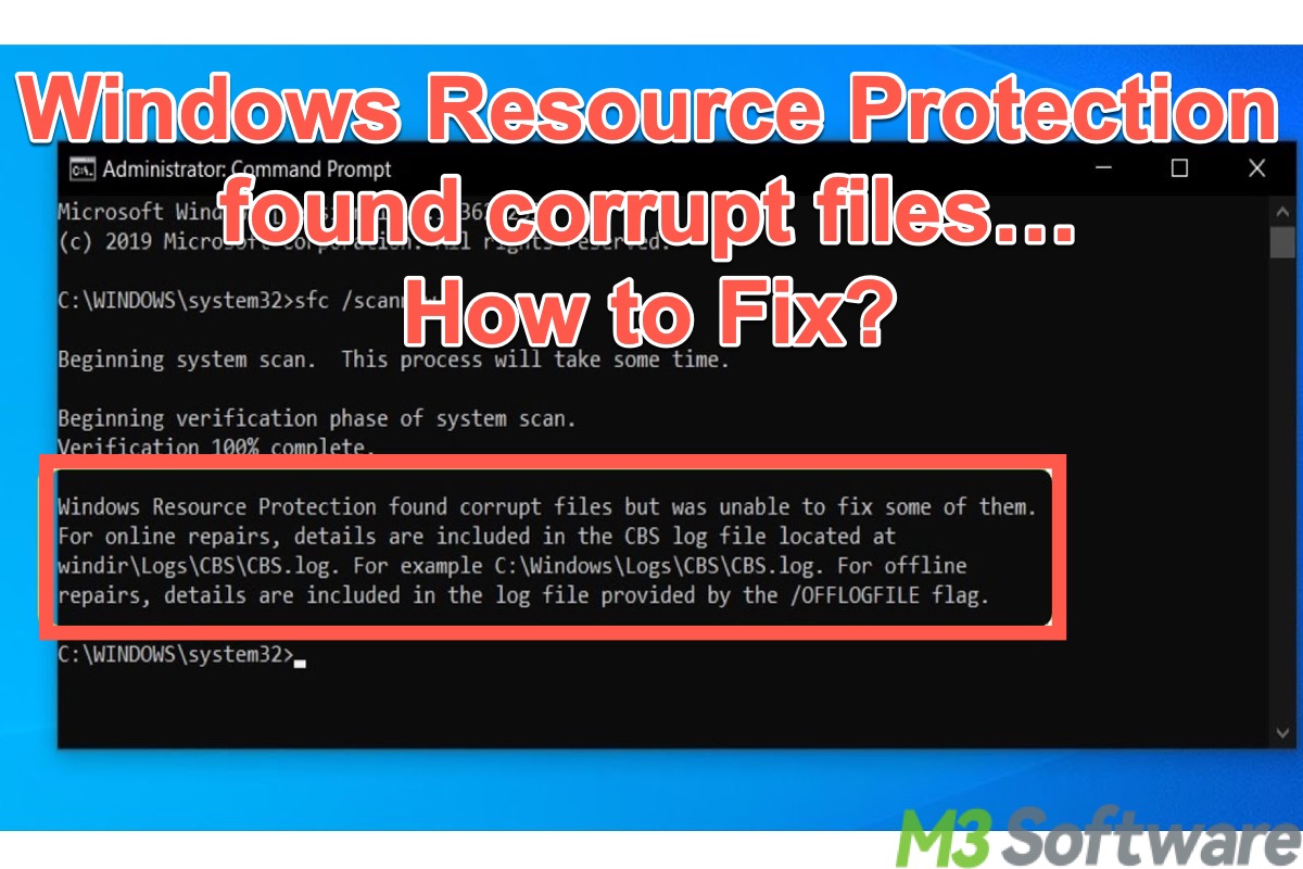 Windows Resource Protection found corrupt files