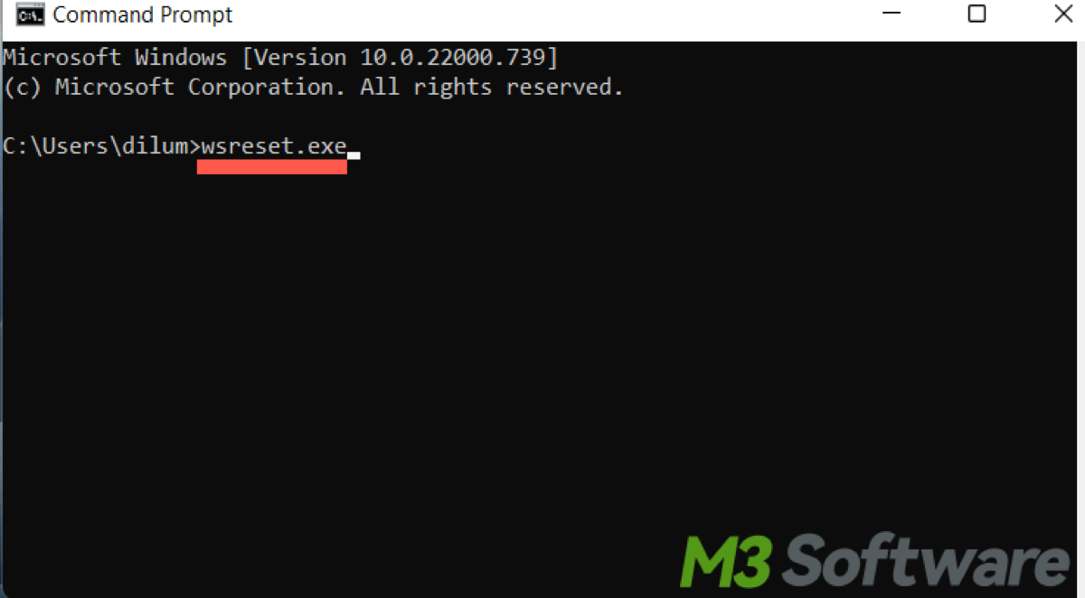 use WSreset command to clear cache