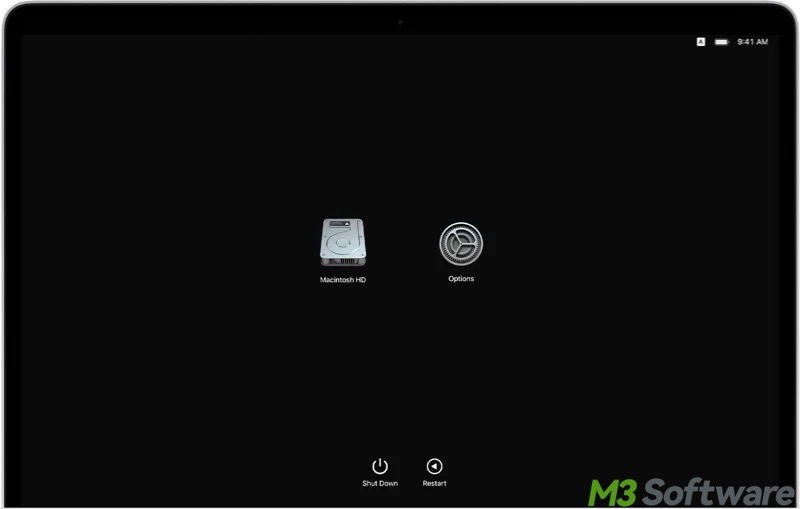 macOS recovery mode in M1