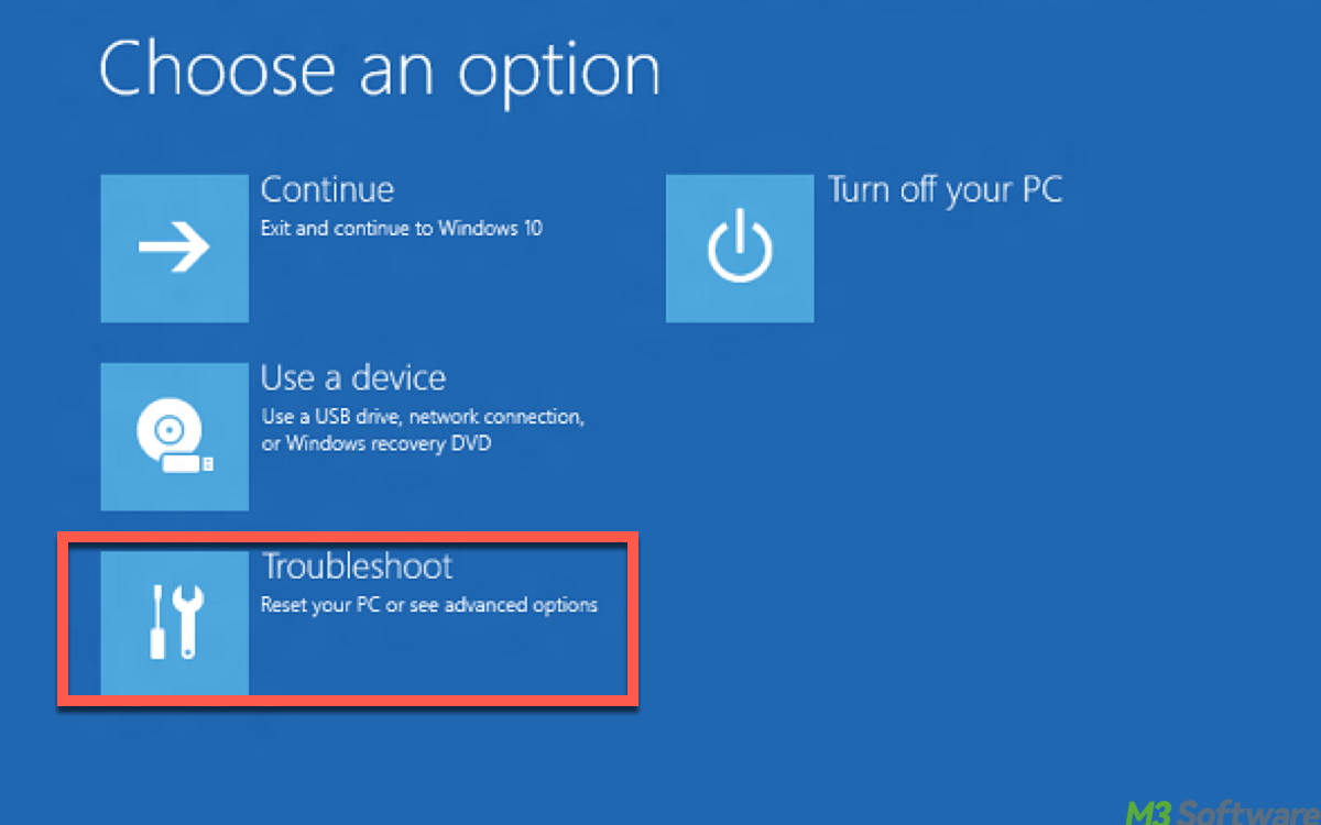 Go to Safe Mode from WinRE in Windows
